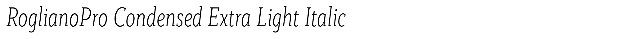 RoglianoPro Condensed Extra Light Italic image